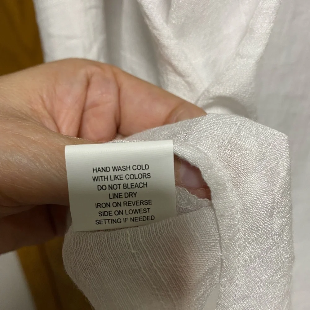 NY COLLECTION COLD SHOULDER WHITE SUMMER BEACHY BLOUSE - L - Picture 4 of 7